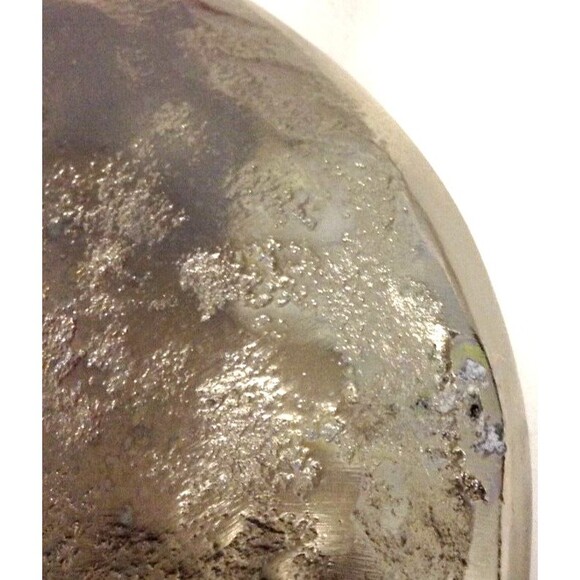 Silver Tone Vase 15" Hand Hammered Tooled Platinum Metal Mid Century Decor India - Picture 9 of 10